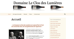 Desktop Screenshot of closdeslumieres.com