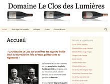 Tablet Screenshot of closdeslumieres.com